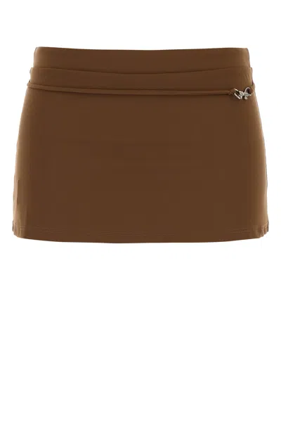 Gimaguas Minigonna Carolina In Nylon Stretch Marrone Donna In Brown