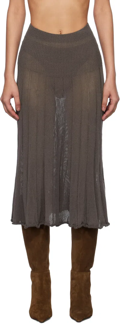 Gimaguas Brown Yoyo Midi Skirt