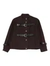 Gimaguas Buckle-strap Jacket In Purple