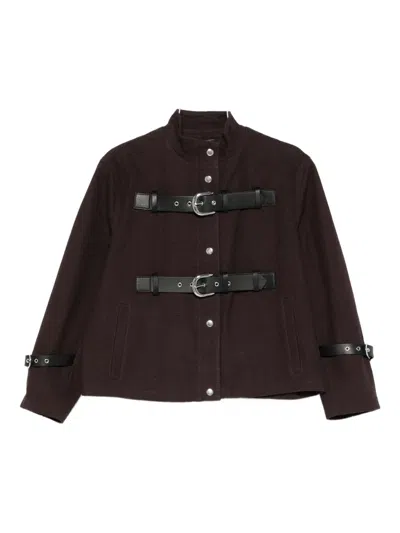 Gimaguas Buckle-strap Jacket In Purple