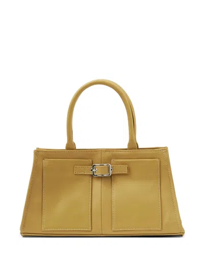 Gimaguas Buckle-detail Leather Tote Bag In Green