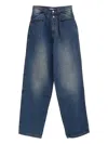 Gimaguas Button-fly Pocket Jeans In Blue