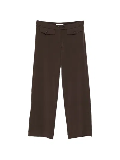 Gimaguas Button-detail Straight-leg Trousers In Brown