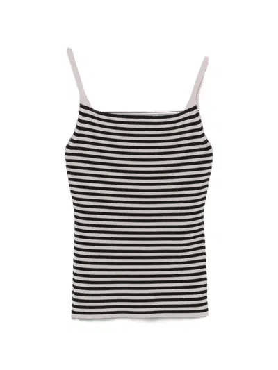 Gimaguas Camu Striped Top In Black