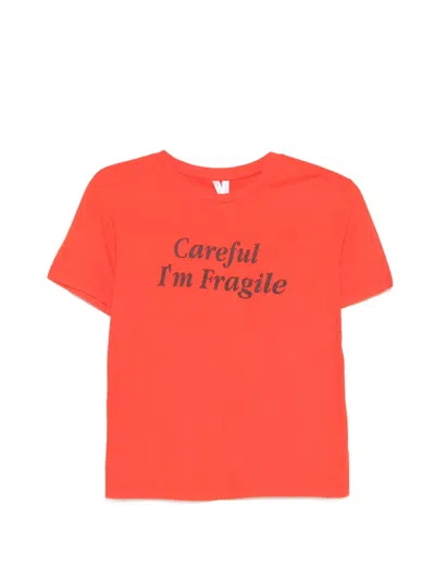 Gimaguas Careful Print-detail T-shirt In Orange