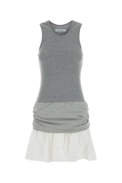 Gimaguas Chico Ruched Layered Mini Dress In Gray