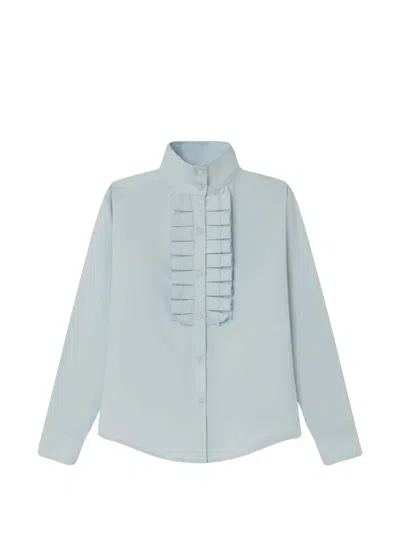 Gimaguas Chris Ruffled Shirt In Blue