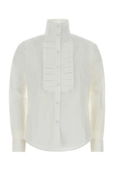 Gimaguas Chris Ruffled Poplin Shirt In Neutral
