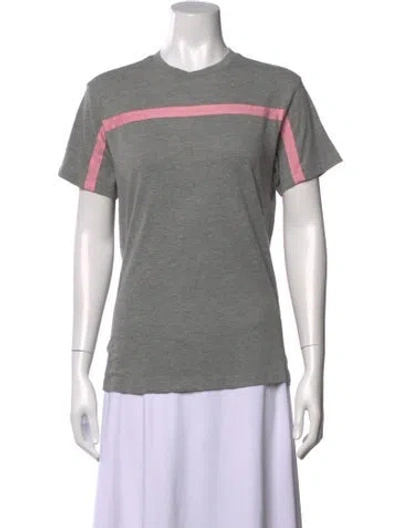 Pre-owned Gimaguas Colorblock Pattern Crew Neck T-shirt In Gray