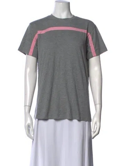 Pre-owned Gimaguas Colorblock Pattern Crew Neck T-shirt In Grey