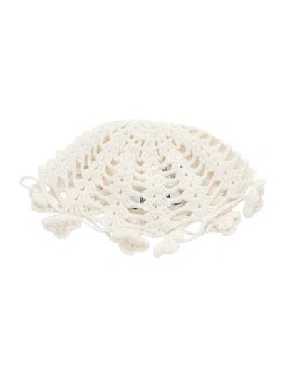 Pre-owned Gimaguas Cotton Crochet Hat In Neutrals