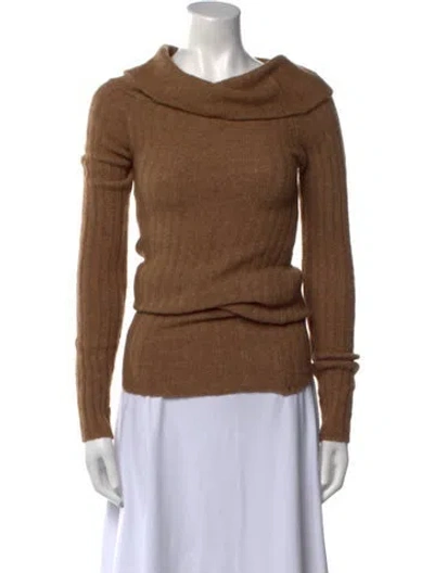 Pre-owned Gimaguas Cowl Neck Sweater In Brown