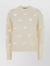 Gimaguas Ivory Wool Blend Dots Sweater In Gold