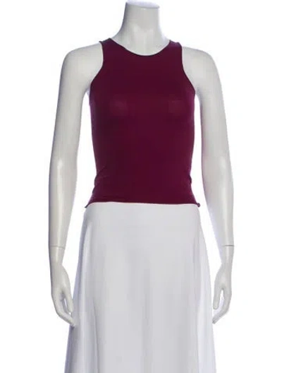 Pre-owned Gimaguas Crew Neck Sleeveless Top In Burgundy