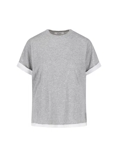 Gimaguas Roll-sleeve T-shirt In Gray