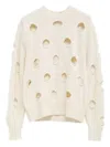 Gimaguas Cut-out Cotton Sweater In Neutral
