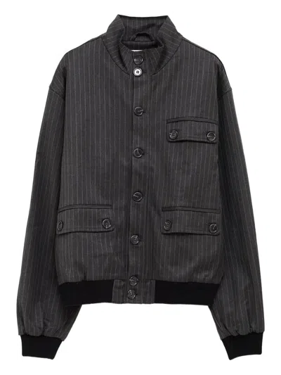 Gimaguas Daniel Pinstripe Pocket Jacket In Black