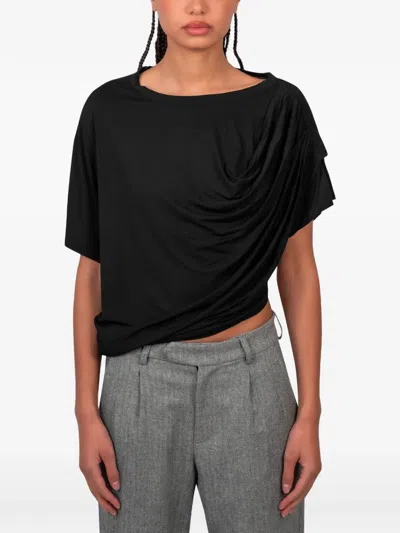 Gimaguas Daria Draped Top In Black