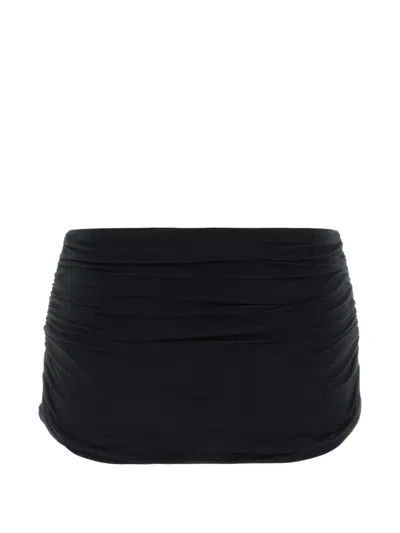 Gimaguas Daria Ruched Layered Shorts In Black