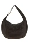 Gimaguas Dark Brown Leather Mini Paula Shoulder Bag In Brown