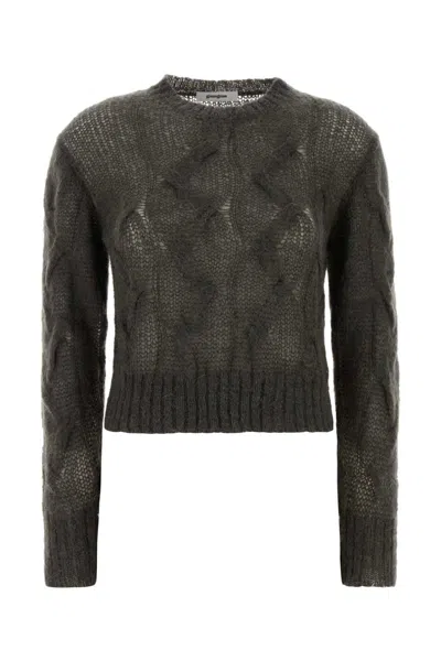 Gimaguas Dark Grey Nylon Blend Minerva Sweater In Gray