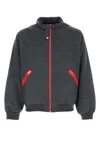 Gimaguas Ribbed Cuff Jacket Featuring Front Pockets In Black