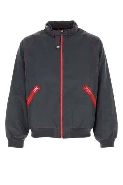 Gimaguas Ribbed Cuff Jacket Featuring Front Pockets In Blue