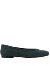 Gimaguas Denim Round Toe Ballerina Shoes In Blue