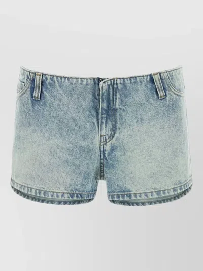 Gimaguas Denim Shorts Back Pockets Belt Loops In Blue