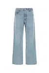 Gimaguas Wide-leg Jeans With Belt Loops And Pockets In Blue