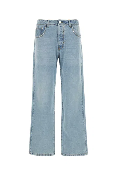GIMAGUAS DENIM WIDE-LEG TACHAS JEANS