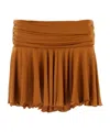 Gimaguas Caramel Stretch Polyester Mini Skirt
