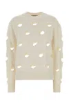 Gimaguas Ivory Wool Blend Dots Sweater In Neutral