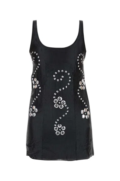 Gimaguas Mini Dress With Embellished Design And Fitted Silhouette In Black