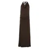 Gimaguas Sleeveless Maxi Dress Halter Neckline In Black