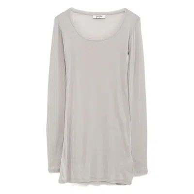 Gimaguas Bahmon Scoop-neck Long-sleeve Mini Dress In Neutral