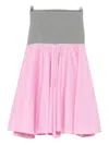 Gimaguas Elastic-waist Flared Midi Skirt In Pink