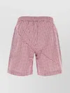 Gimaguas Embroidered Cotton Bermuda Shorts With Checked Pattern In Pink