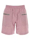 Gimaguas Embroidered Cotton Quique Bermuda Shorts In Pink
