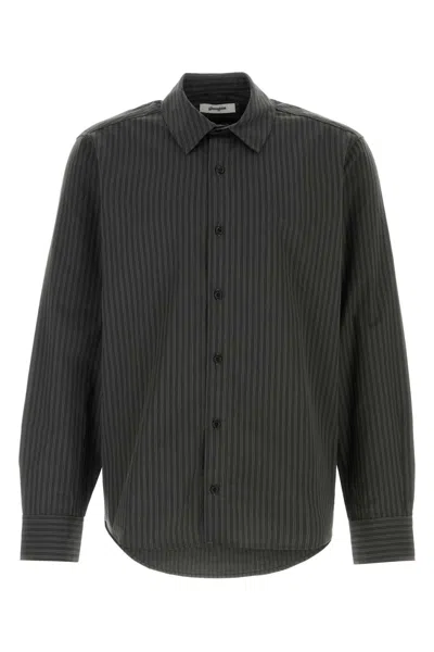 Gimaguas Striped Long Sleeve Cotton Shirt In Brown