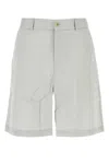 Gimaguas Embroidered Modal Blend Nicolas Bermuda Shorts In Grey