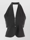 Gimaguas Embroidered Stretch Viscose Blend Ring Top