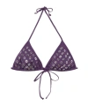 Gimaguas Triangle Cup Bikini Top Featuring Eyelet Embellishments In Purple