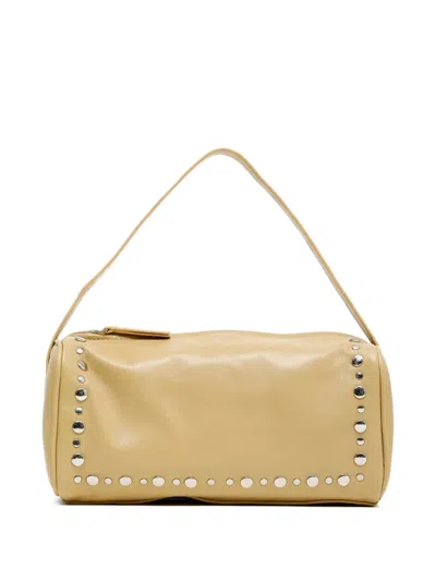 Gimaguas Estuche Stud-embellished Rectangular Tote Bag In Yellow