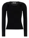Gimaguas Luxe Knit Long Sleeve Jumper In Black