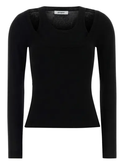 Gimaguas Luxe Knit Long Sleeve Jumper In Black