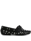 Gimaguas Eyelets Lace-up Loafers In Black