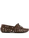 Gimaguas Eyelets Tie Loafers In Brown