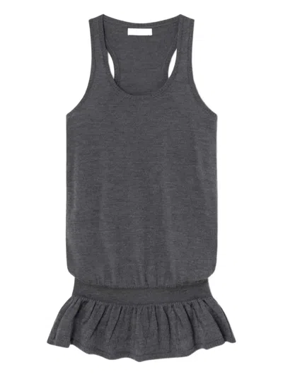 Gimaguas Fille Ruffled Mini Dress In Gray