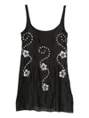 Gimaguas Mini Dress With Embellished Design And Fitted Silhouette In Black